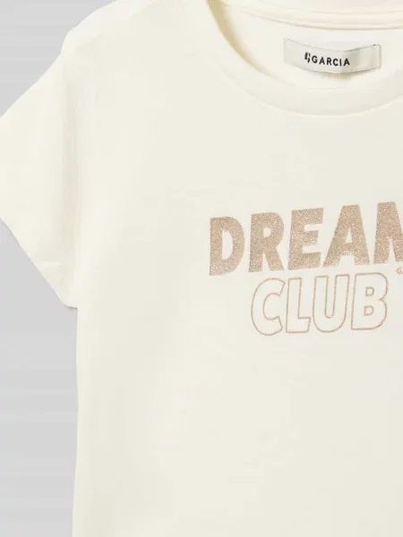Damski t-shirt o kroju regular fit z nadrukiem z napisem Garcia biała