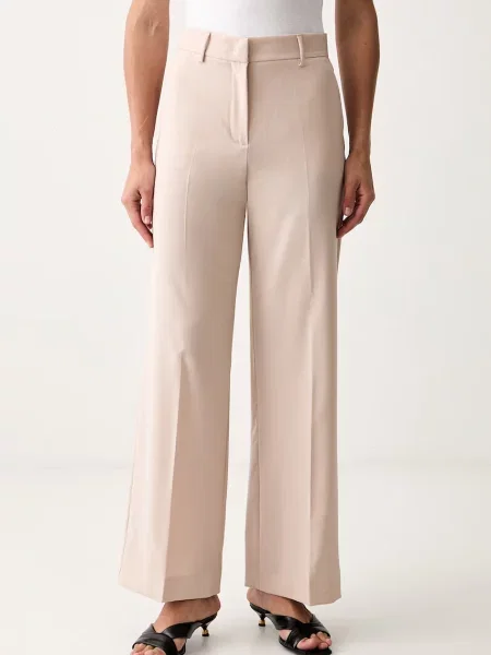 Weekend Max Mara pantaloni pentru femei din lână WKDVISIVO bej