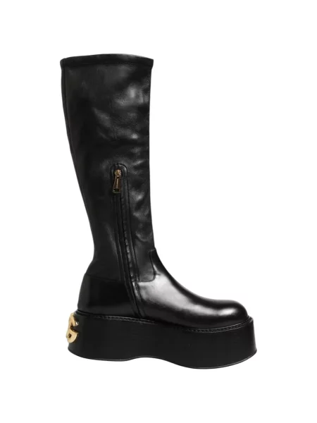 Botine Dolce & Gabbana cu platformă cu autograf negru