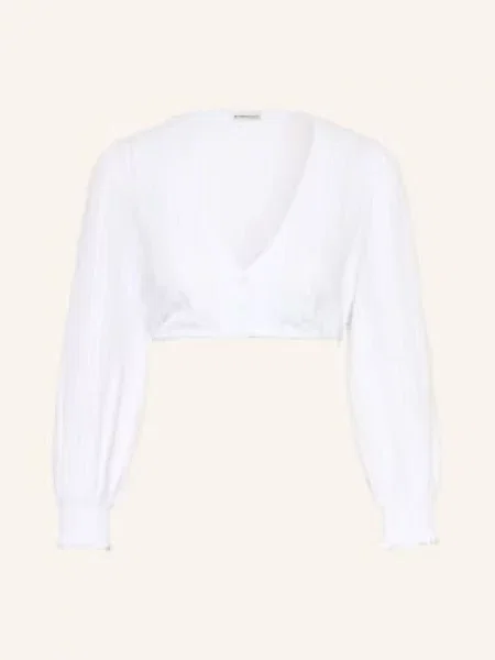 Heimatglück Tracht Bluzka Dirndl Charlotte Z Rękawem weiss biała