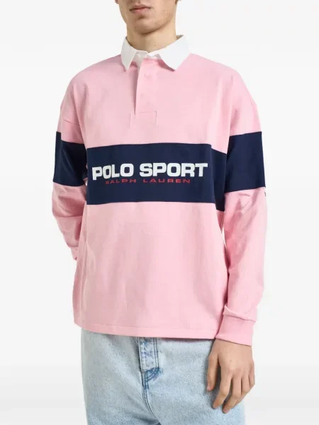 Tricou polo Polo Ralph Lauren din piele de căprioară scurt albastru