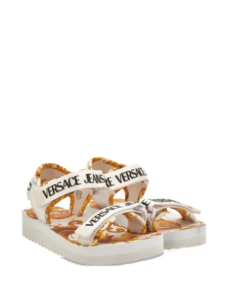 Remenčić sandale Versace Jeans Couture s autogramom bijela