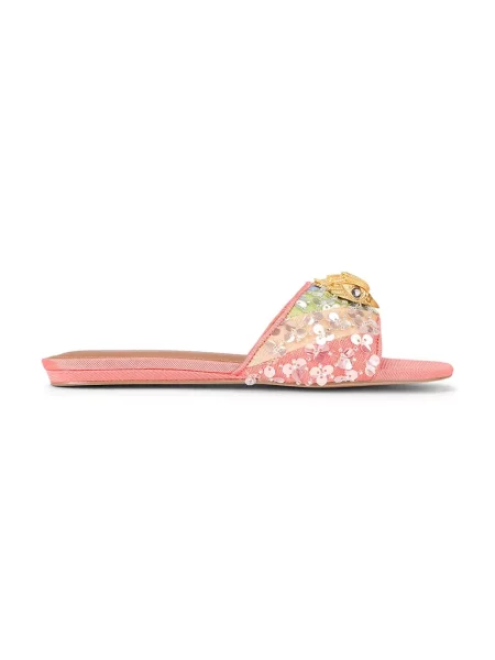 Natikači Kurt Geiger London Kensington Flat Sandal oranžna