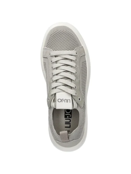 Sneakers Liu Jo με κορδόνια με δαντέλα γκρι