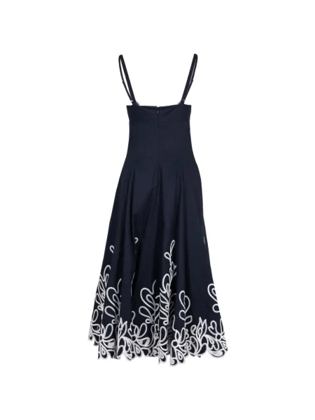 Rochie midi Cinq A Sept cu funde cu model paisley albastru