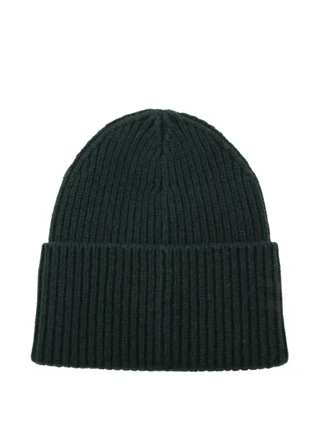 Beanie Carhartt Wip cu nervuri cu autograf verde