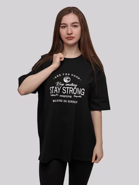 Футболка STREAM віскоза/поліестер чорний