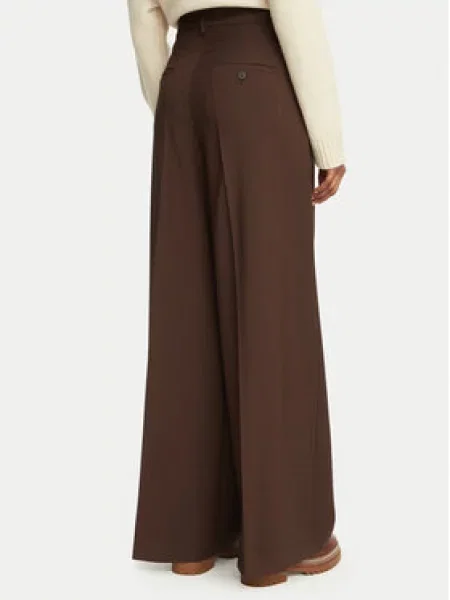 Kalhoty z materiálu Weekend Max Mara hnědé
