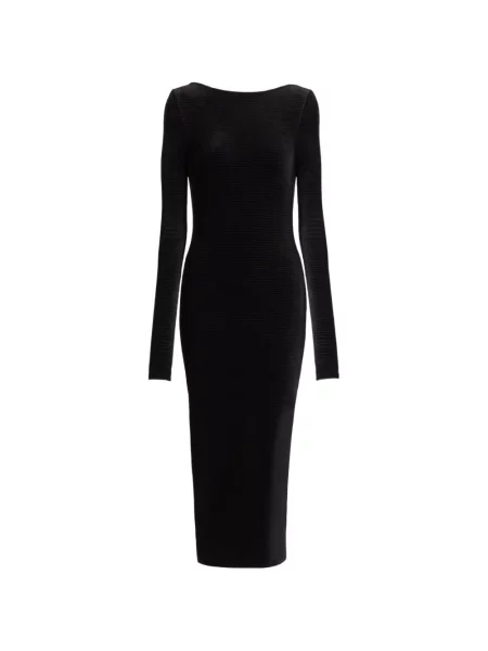 Lung rochie Balmain de catifea negru