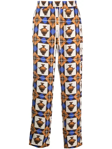 Široké kalhoty Drôle De Monsieur hnědé