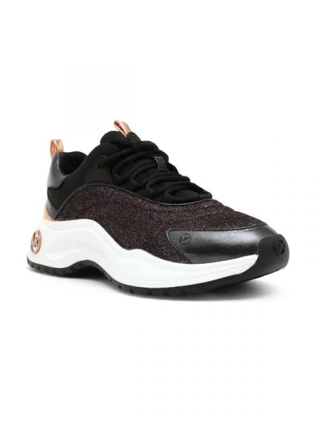 Michael Kors Sneakers DARA cu adaos de piele negru
