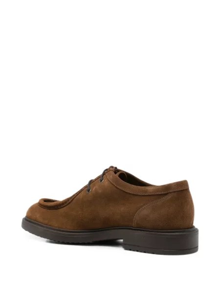 Pantofi loafer Doucal's din piele de căprioară maro