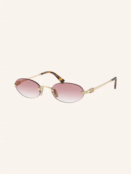 Miu Miu Okulary Przeciwsłoneczne Mu gold różowe