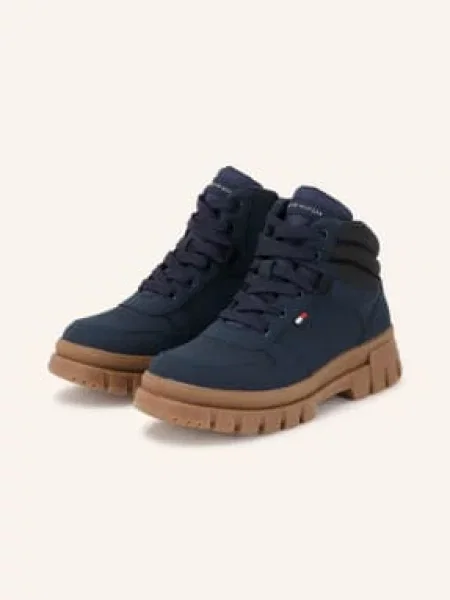 Tommy Hilfiger Šněrovací Boty tmavě modrá