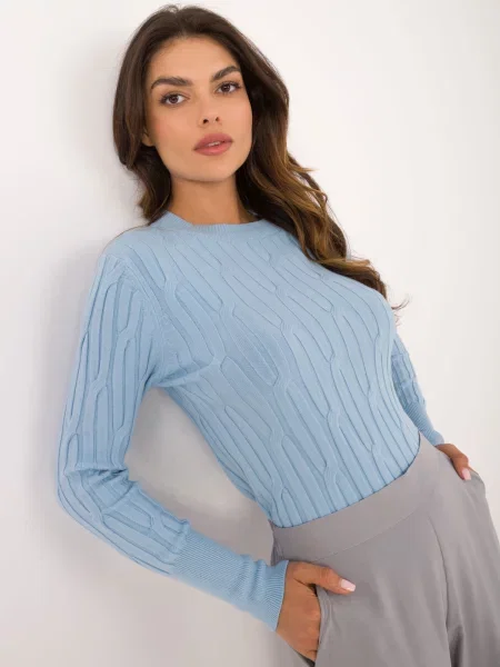 Pulover Fashionhunters clasic albastru