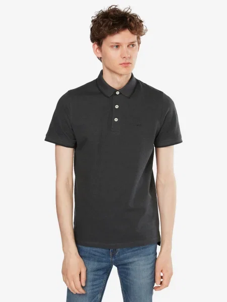 JACK & JONES Tričko Paulos antracitová čierna