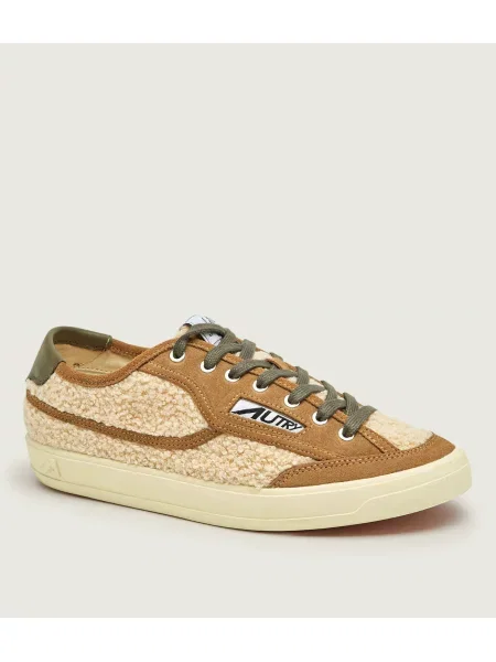 Autry Sneakers Windscape | shearling | piele întoarsă bej