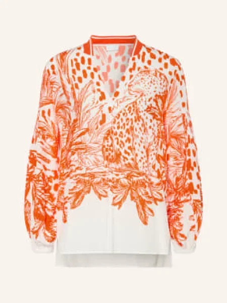 Sportalm Koszulka Z Dekoltem W Serek orange biała