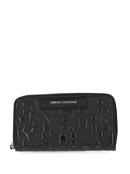 Portofel Armani Exchange cu autograf negru