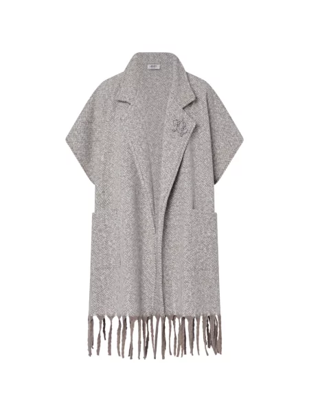 Lung poncho Liu Jo din jacard