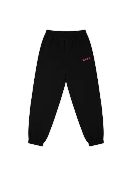 Kalhoty červená třešeň černá