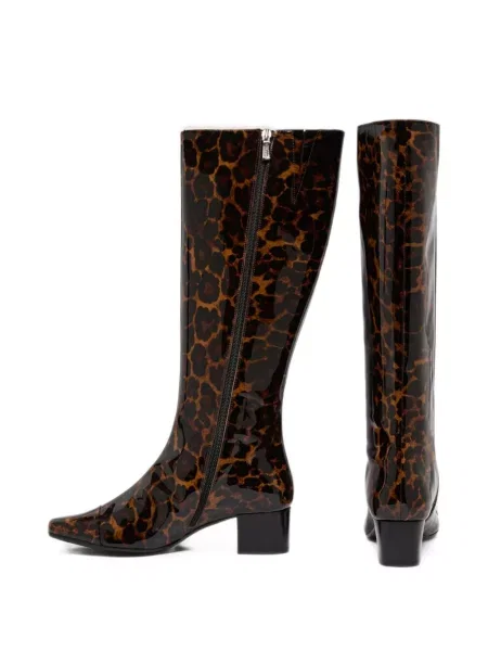 Botine Carel Paris cu imagine cu model leopard maro
