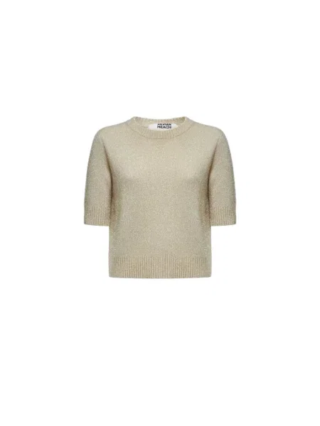 Sweter Silvian Heach z krótkim rękawem żółty