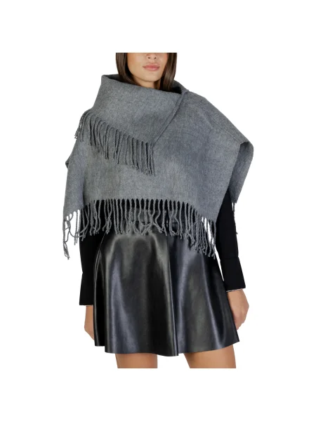 Palton Only cu franjuri gri