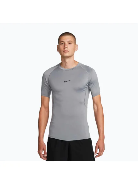 Tricou de antrenament pentru bărbați Nike Pro Dri-Fit Tight Fitness smoke grey/black negru