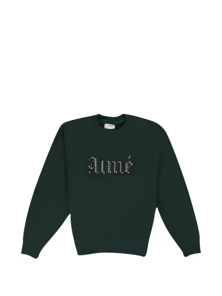 Pulover Aimé Leon Dore cu model pepito cu aplicații verde