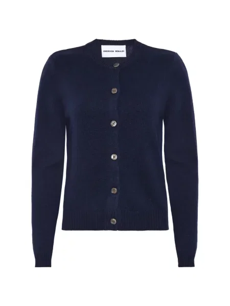 Cardigan Emerson Renaldi cu decolteu rotund albastru