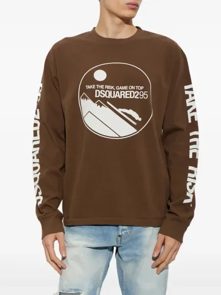 Tričko Dsquared2 hnedá