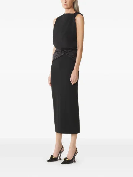 Rochie midi Lanvin până la genunchi de costum negru