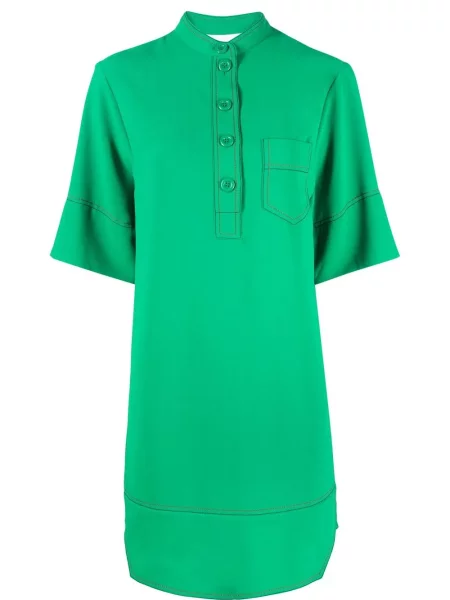 Krótka sukienka mini See By Chloe garniturowa zielona