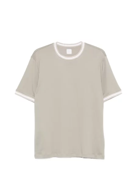 Tricou Eleventy cu dungi verde