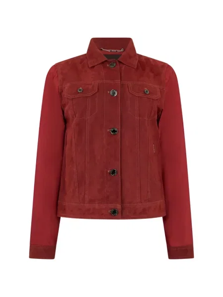 Geacă Moorer din piele de căprioară roșu