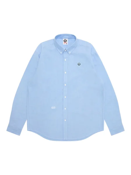 Cămașă Aape By A Bathing Ape din țesătură twill albastru