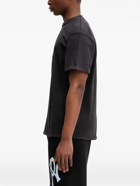 Tricou No Problemo cu broderie gri