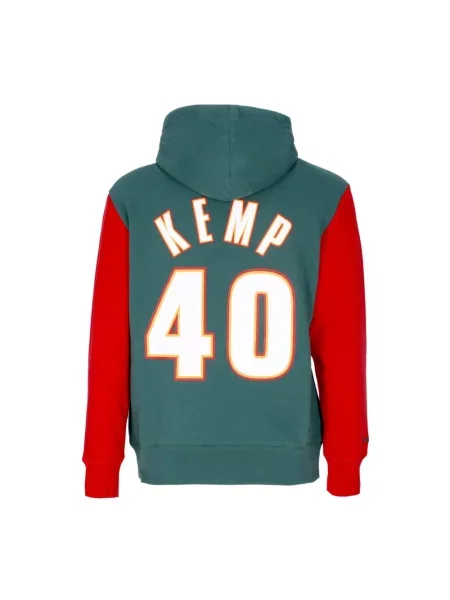 Bluza z kapturem Mitchell & Ness z kapturem zielona