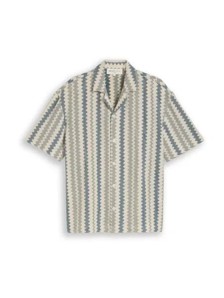 TOM TAILOR DENIM Cămașă crem verde pastel albastru