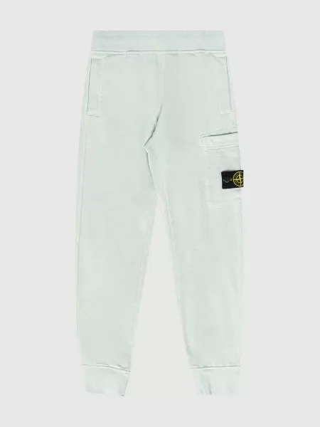 Дитячі спортивні штани з патчем логотипа Stone Island блакитні