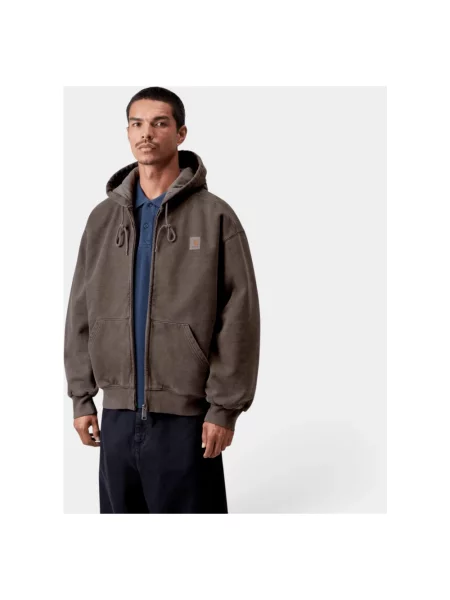 Bluza z kapturem Carhartt Wip brązowa