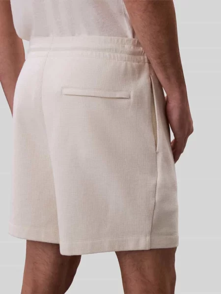Szorty dresowe z tunelem Calvin Klein Jeans białe