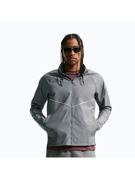 Geacă de alergare pentru bărbați Nike Miler Repel UV smoke grey/smoke grey gri