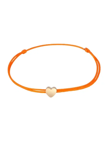ELLI Zapestnica Herz zlata oranžna