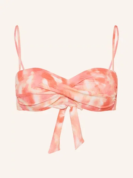 Watercult Bandeau Bikiny Sunhaze Dreams světle / krémová / tmavě oranžová červená