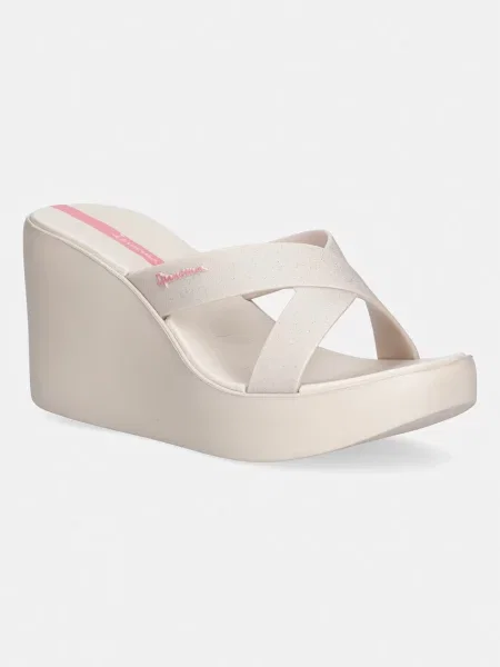 Női papucsok Ipanema High Fashion II Slide beige/glitter/pink. Méret: 38 EU bézs