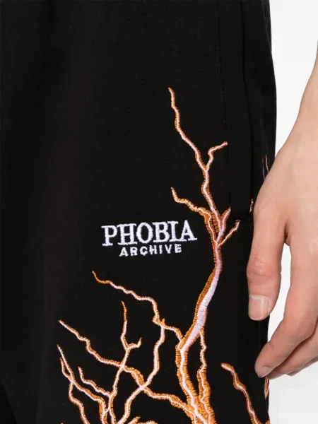 Pantaloni scurți Phobia cu broderie negru