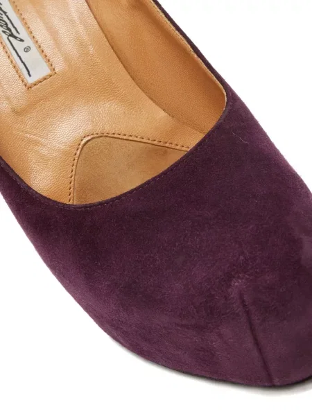 Pantofi cu toc Brian Atwood din piele de căprioară cu platformă violet