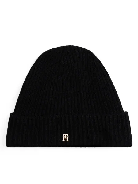 Кашмирена шапка Tommy Hilfiger черно
